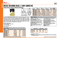 Thumbnail of document Data Sheet - SBSV-B Brass Solenoid Valves 2- Way Guided NC